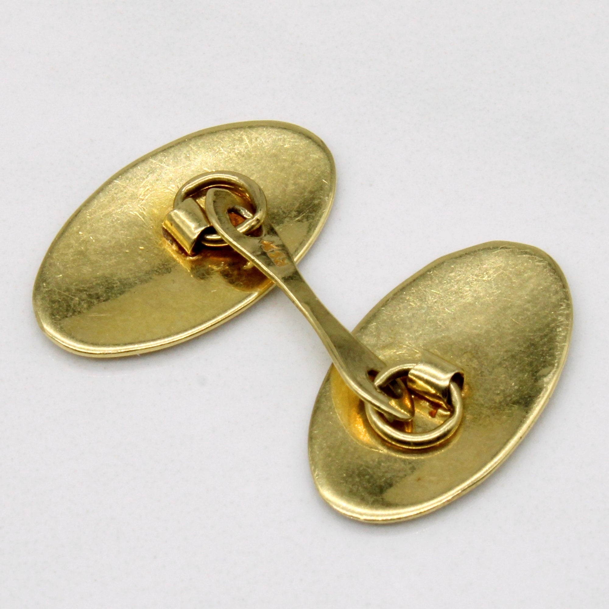 18k Yellow Gold Floral Cufflinks