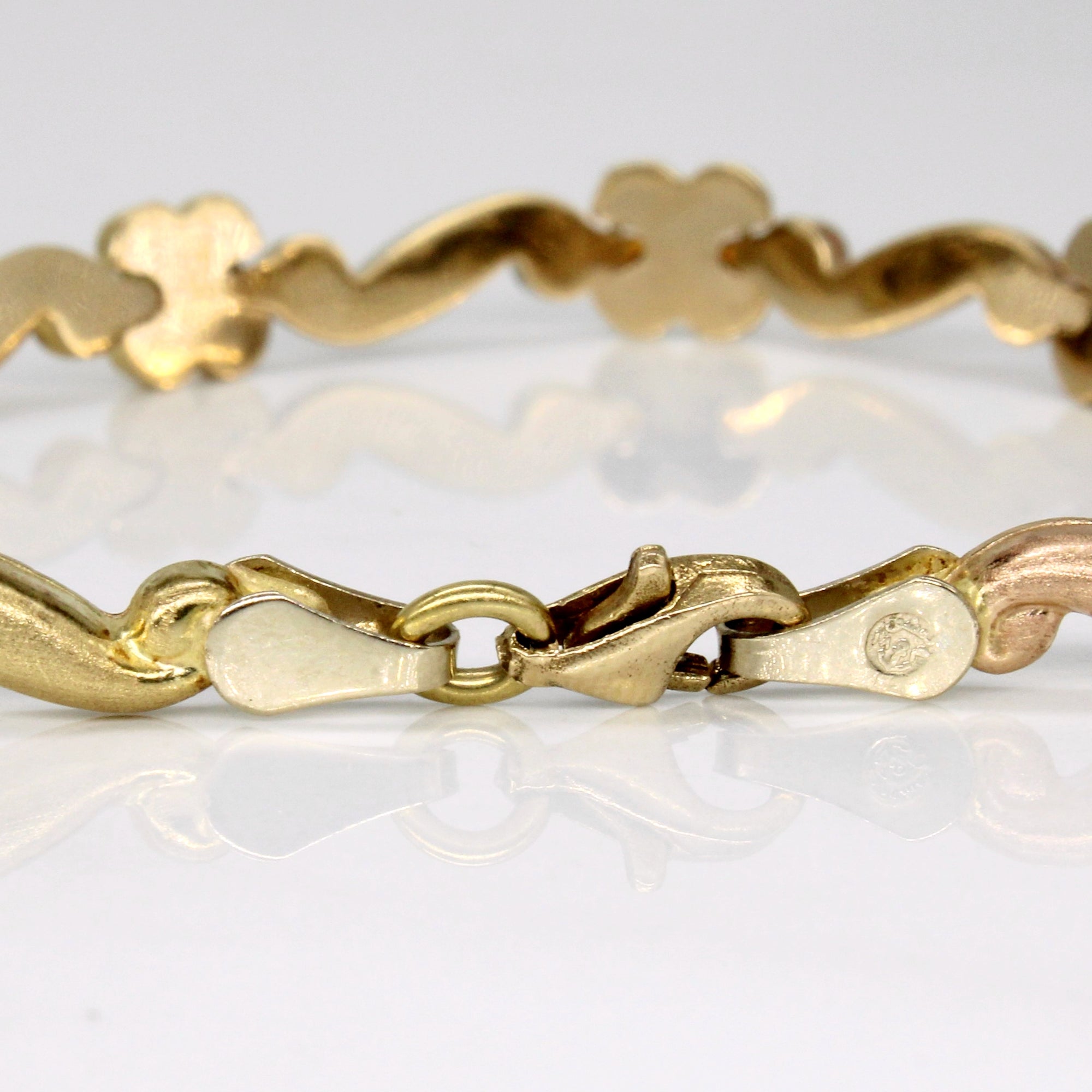 18k Tri Tone Gold Bracelet | 8