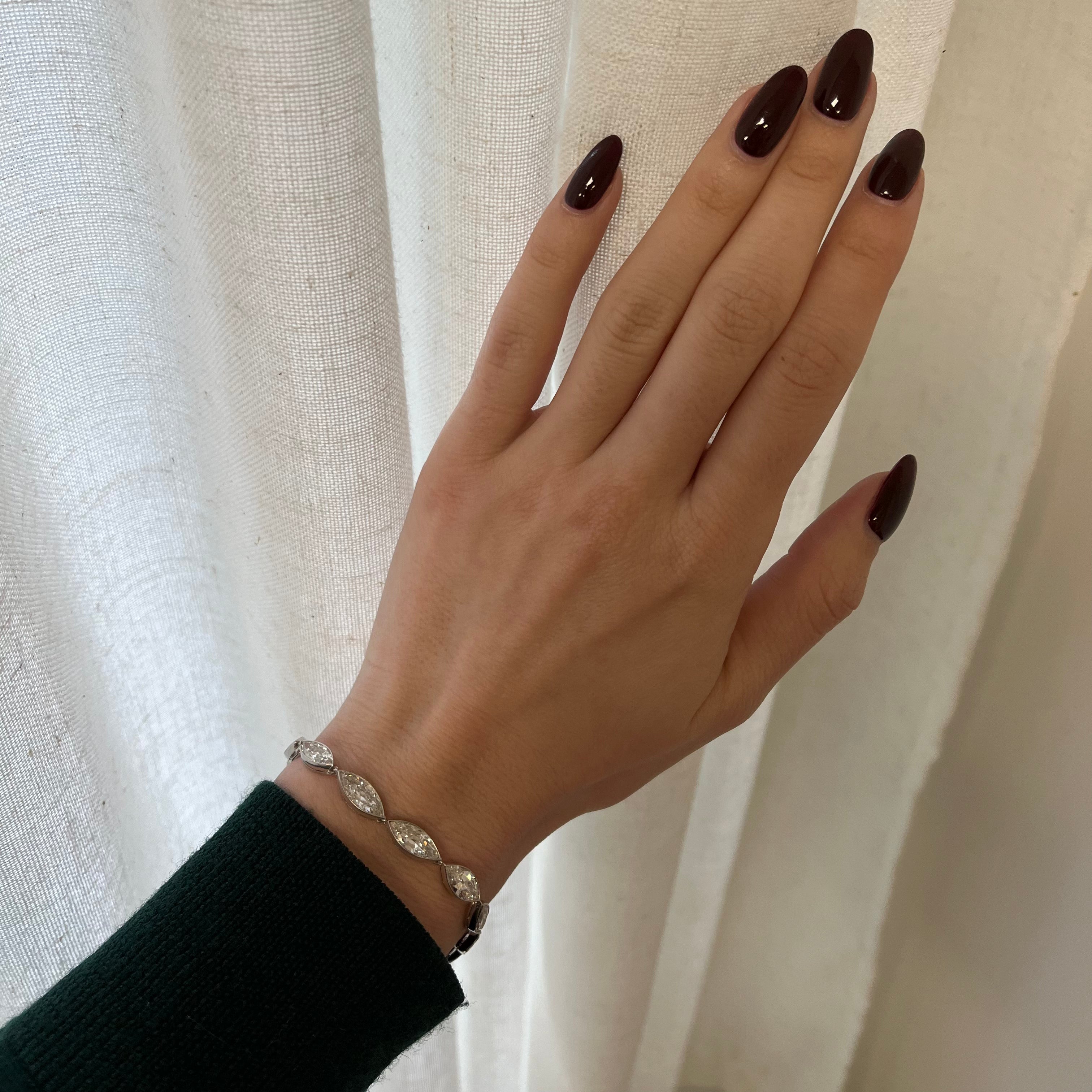 Bracelet en diamants de l'époque édouardienne | 9,41 ct | 17,8 cm |