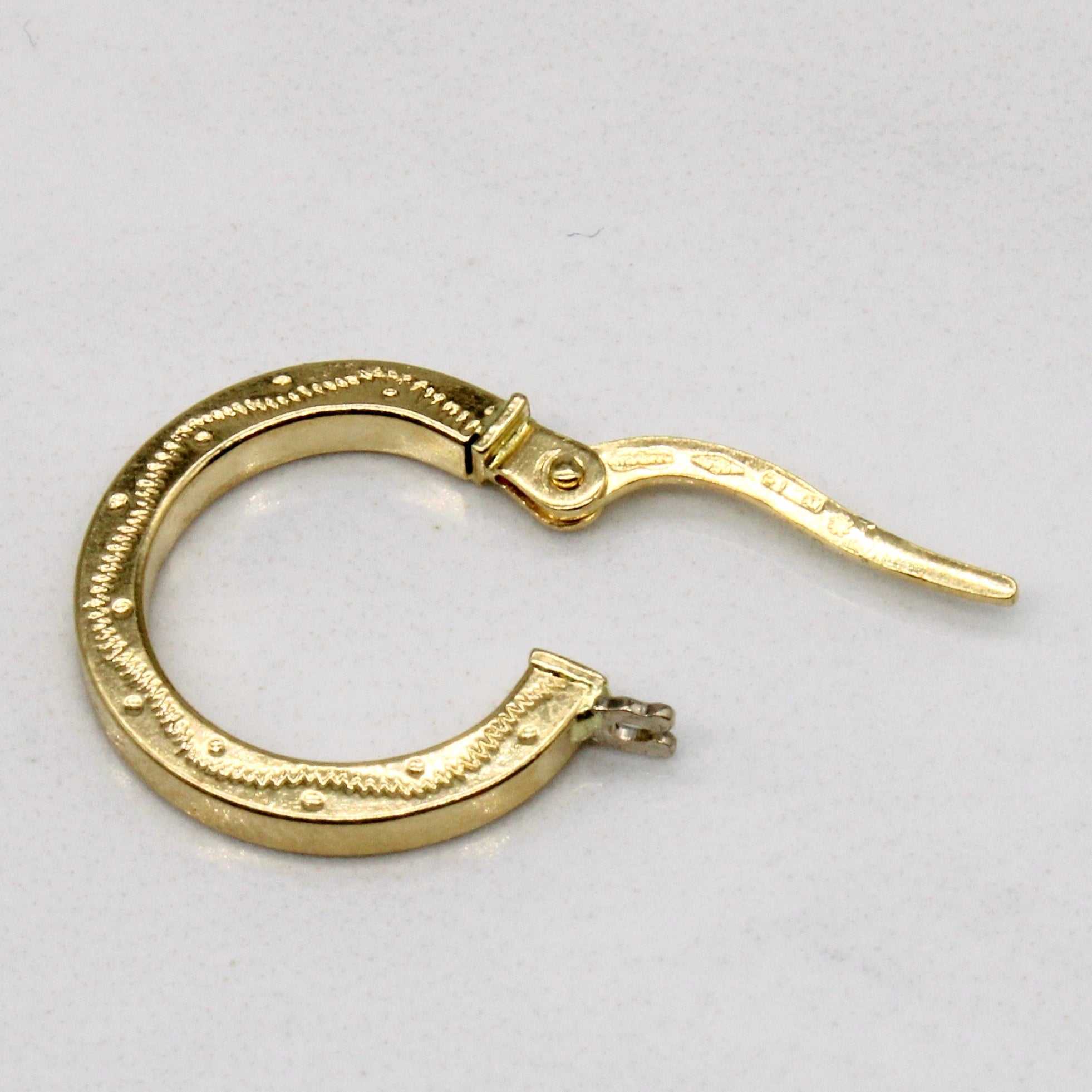 18k Yellow Gold Hoop Earrings