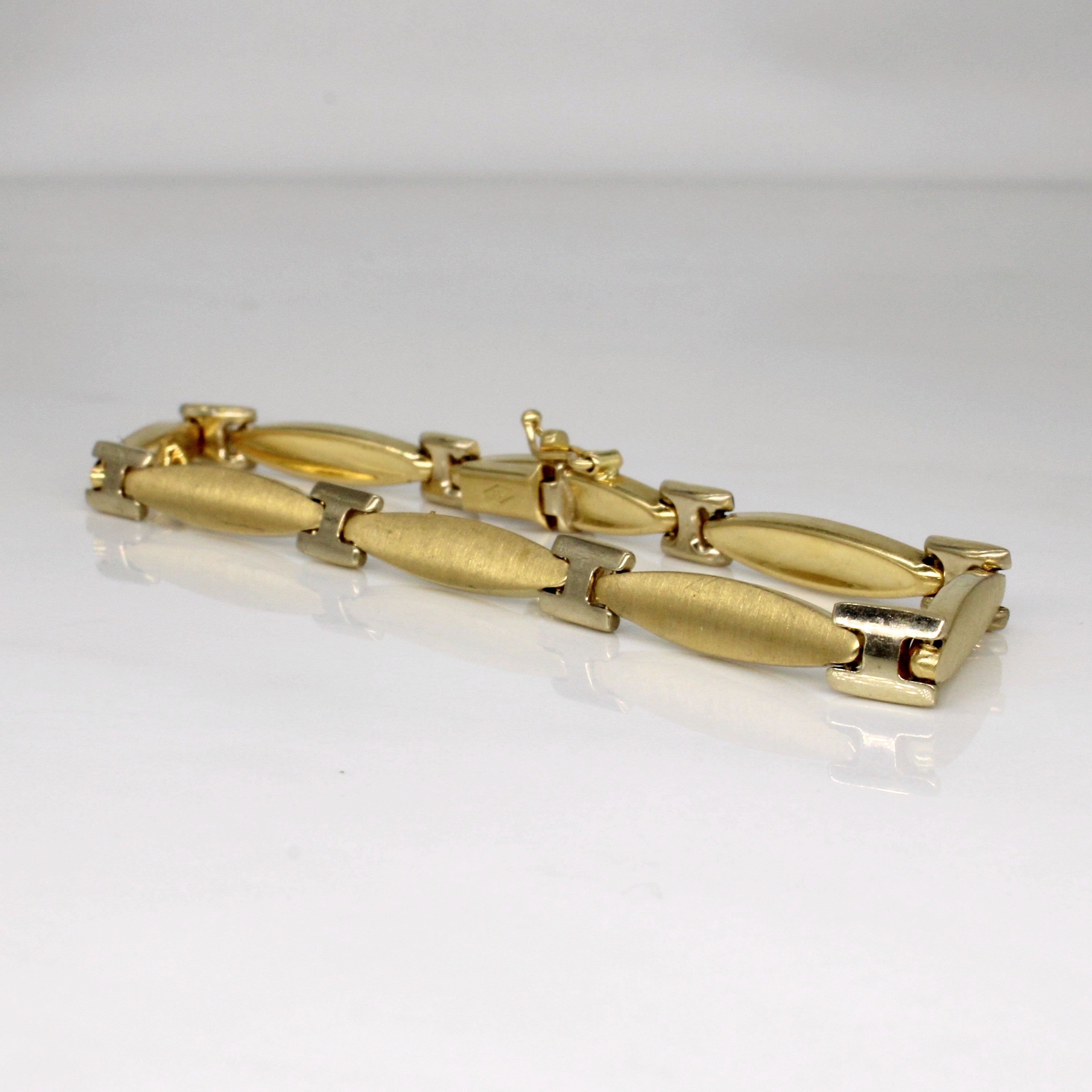 18k Two Tone Gold Bracelet | 7.5" |