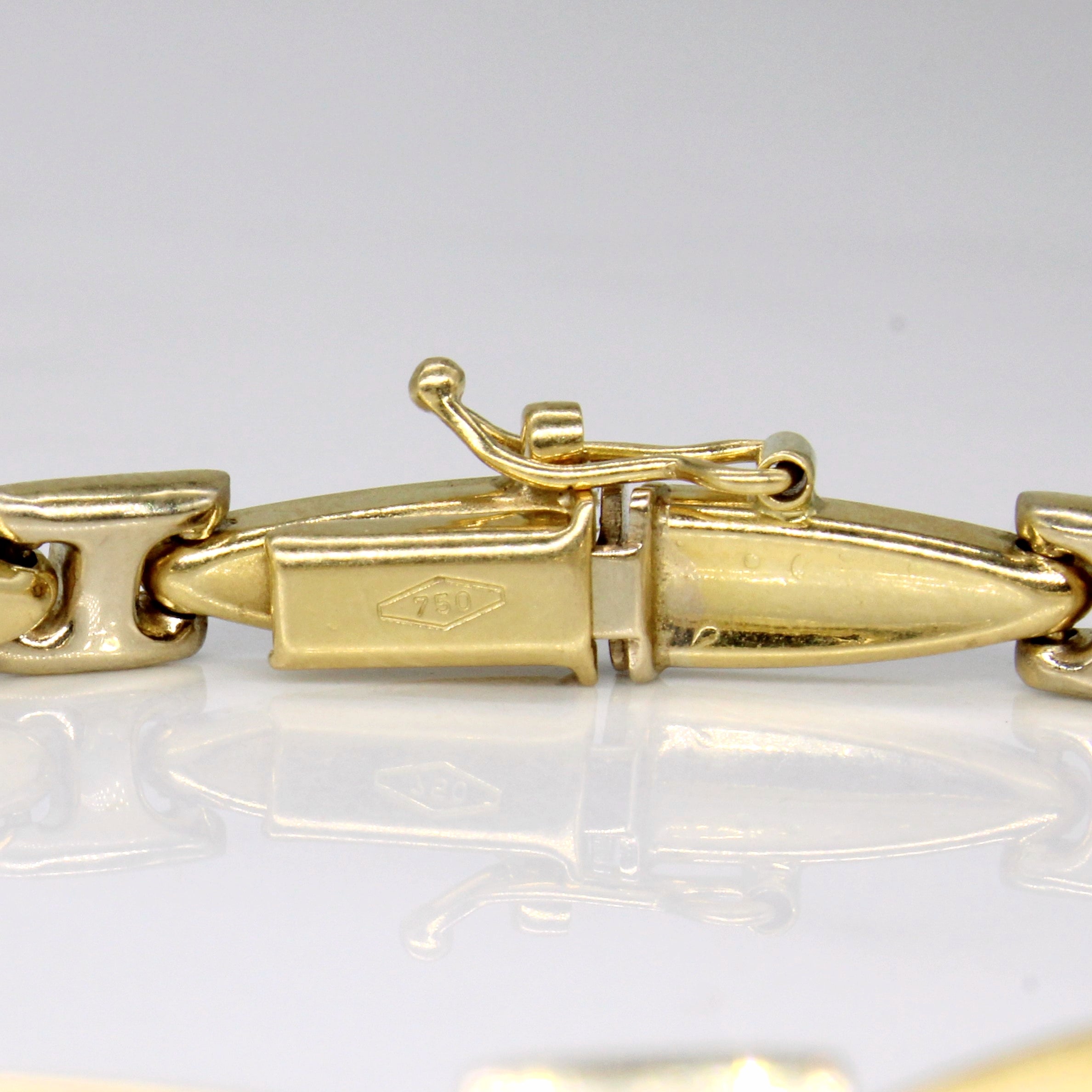 18k Two Tone Gold Bracelet | 7.5" |