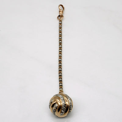 14k Two Tone Gold Sphere Charm