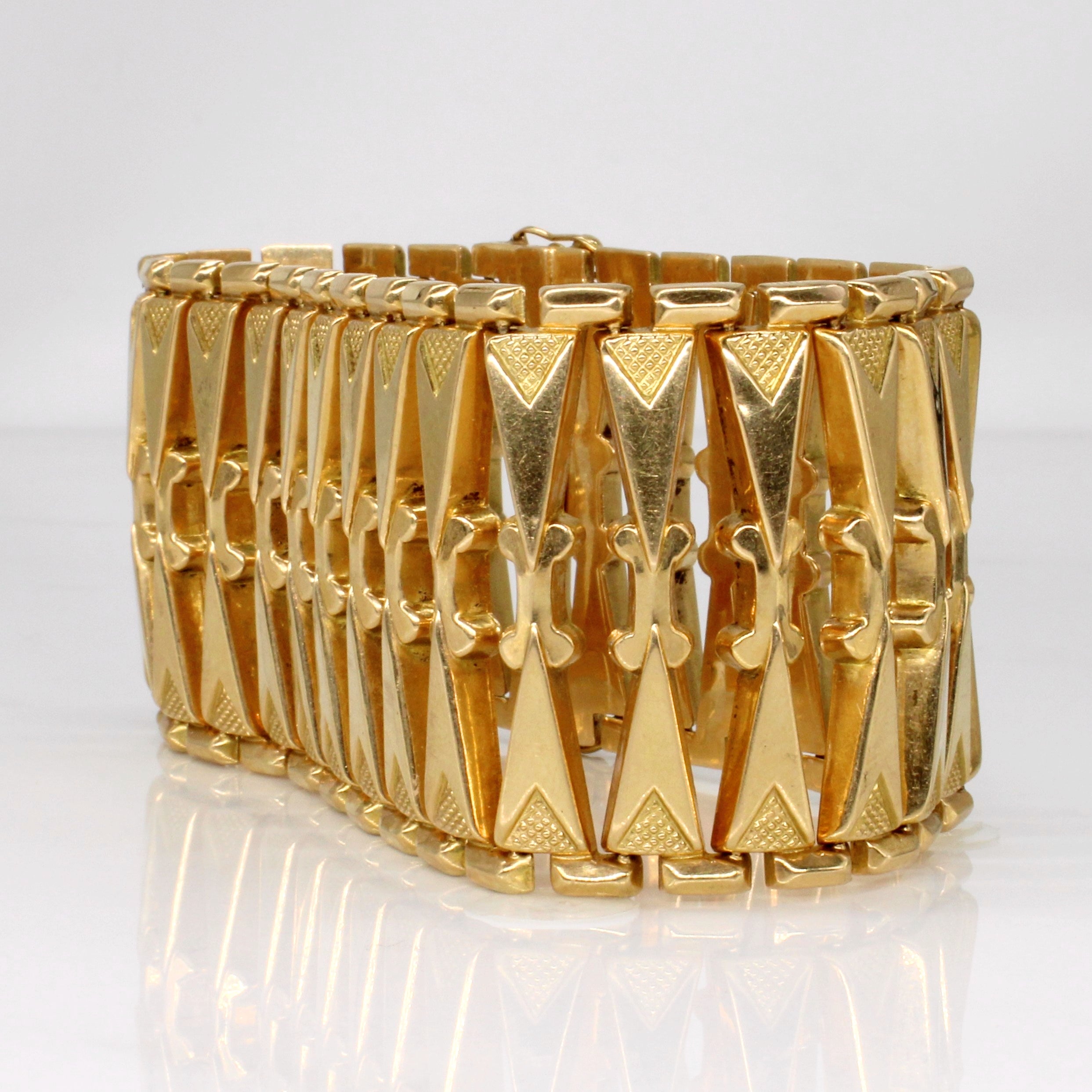Italian 18k Yellow Gold Vintage Bracelet | 7.75" |