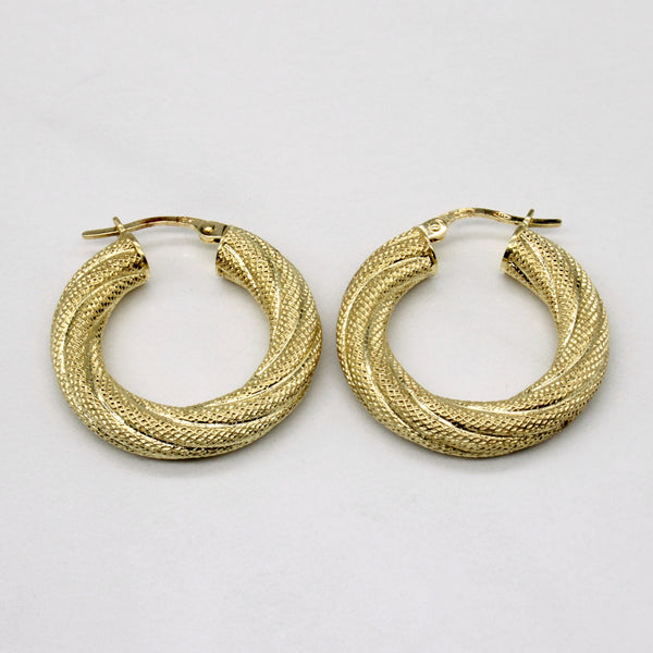 18k Yellow Gold Hoop Earrings