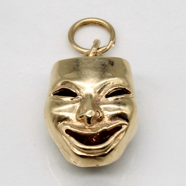 10k Yellow Gold Comedy & Tragedy Mask Charm