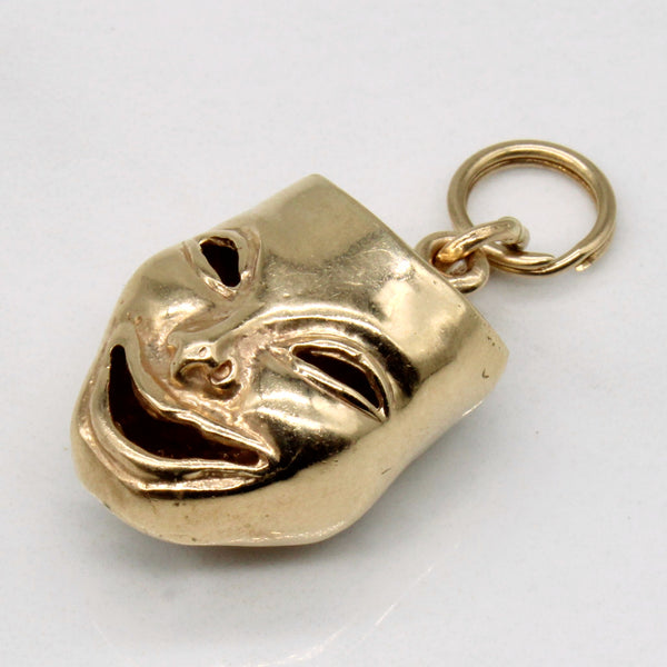 10k Yellow Gold Comedy & Tragedy Mask Charm