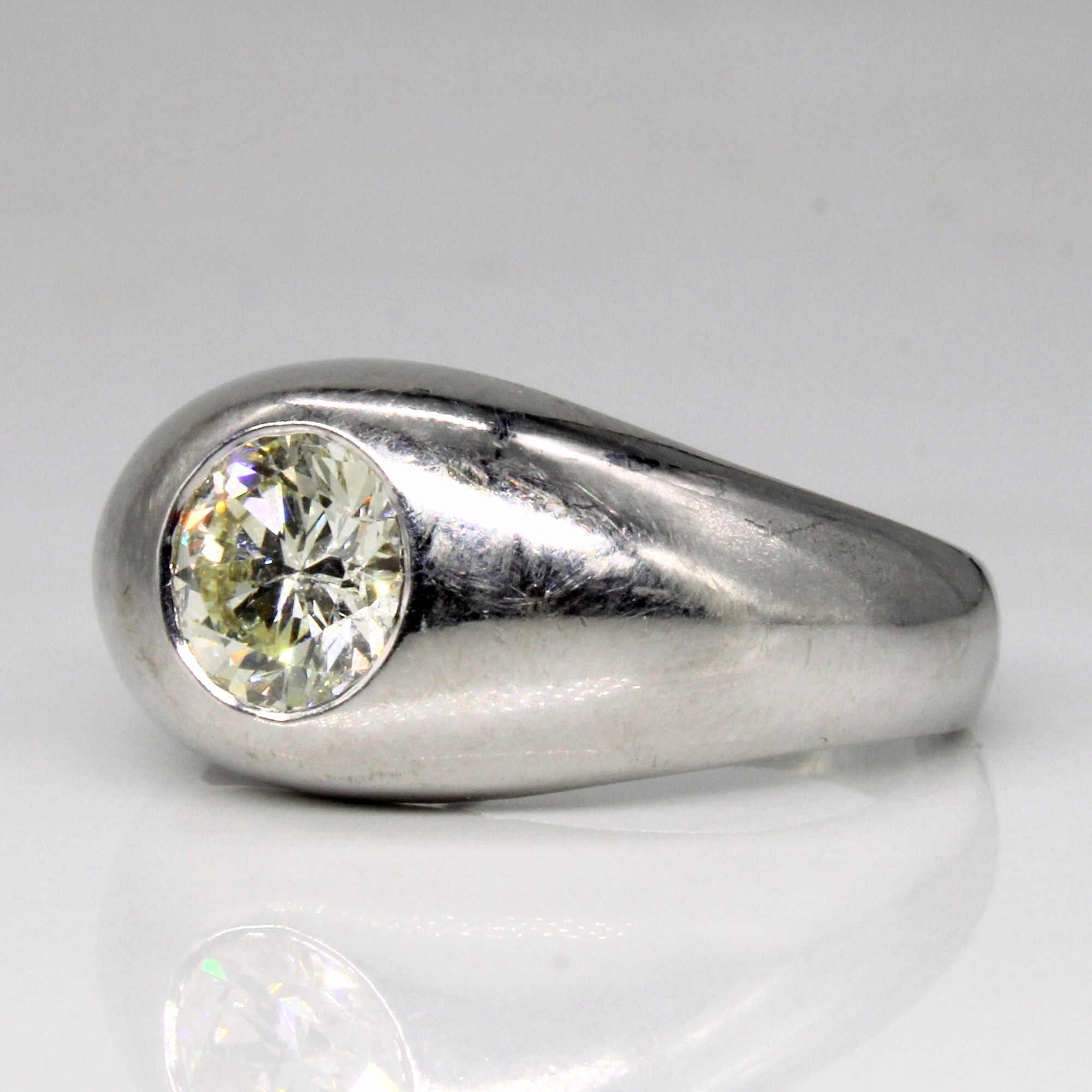 Flush Set Diamond Engagement Ring | 1.58ct | SZ 10.25 |