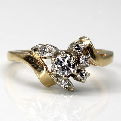 Bypass Cluster Diamond Ring | 0.33ctw | SZ 7.5 |