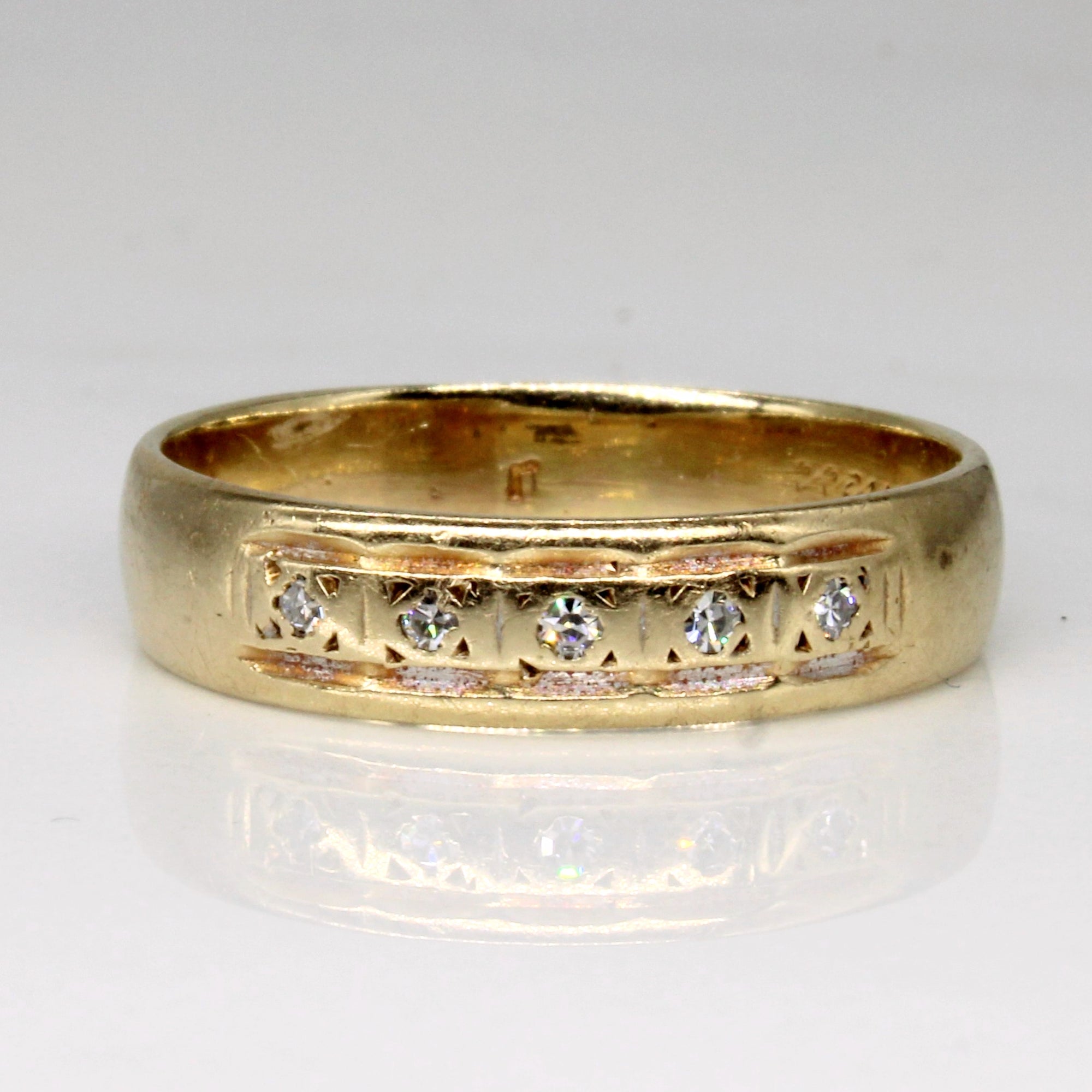 Flush Set Diamond Ring | 0.05ctw | SZ 9.75 |