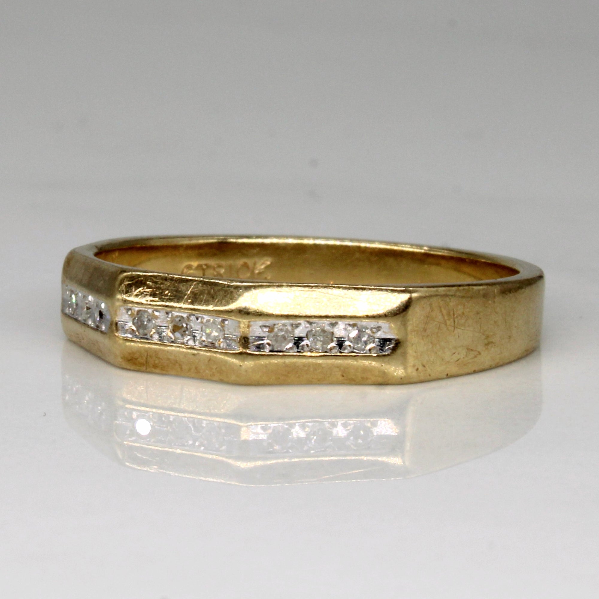 Flush Set Diamond Ring | 0.05ctw | SZ 9.25 |