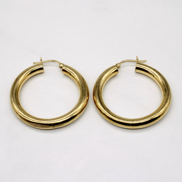 14k Yellow Gold Hoop Earrings