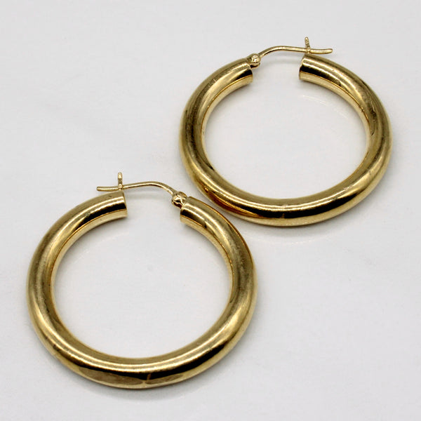 14k Yellow Gold Hoop Earrings