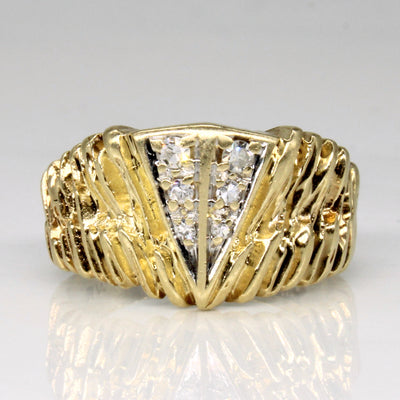 Diamond Shield Ring | 0.10ctw | SZ 5.25 |