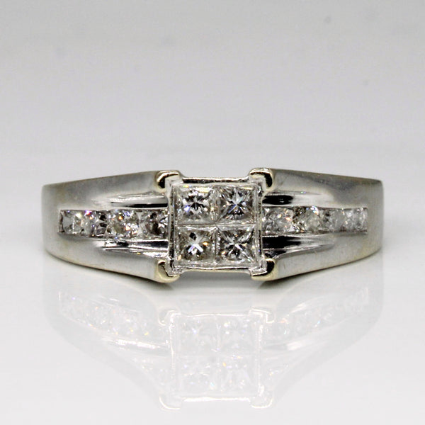 Princess Diamond Engagement Invisible Set Ring | 0.50ctw | SZ 7 |