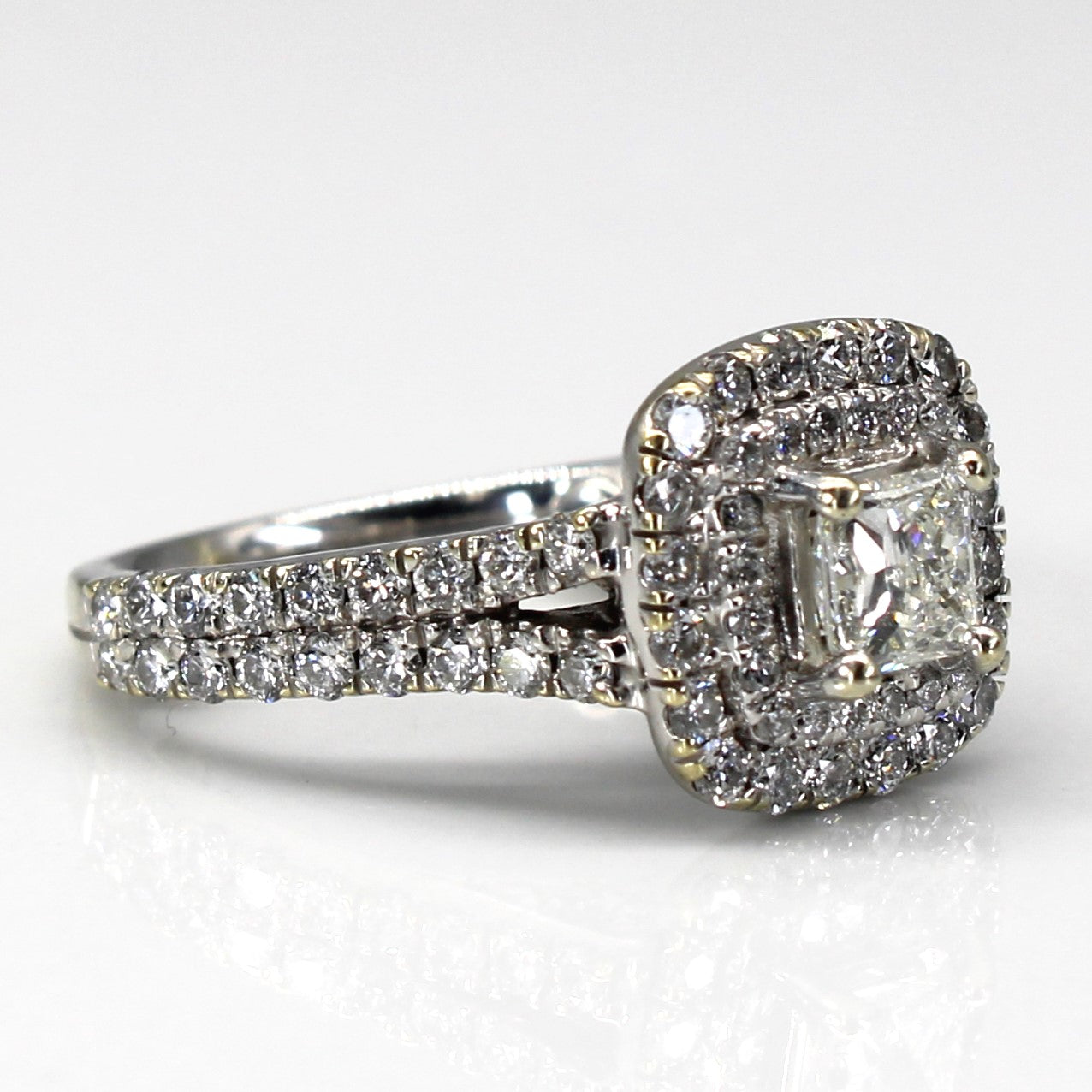 Princess Diamond Halo Engagement Ring | 1.44ctw | SZ 3.25 |