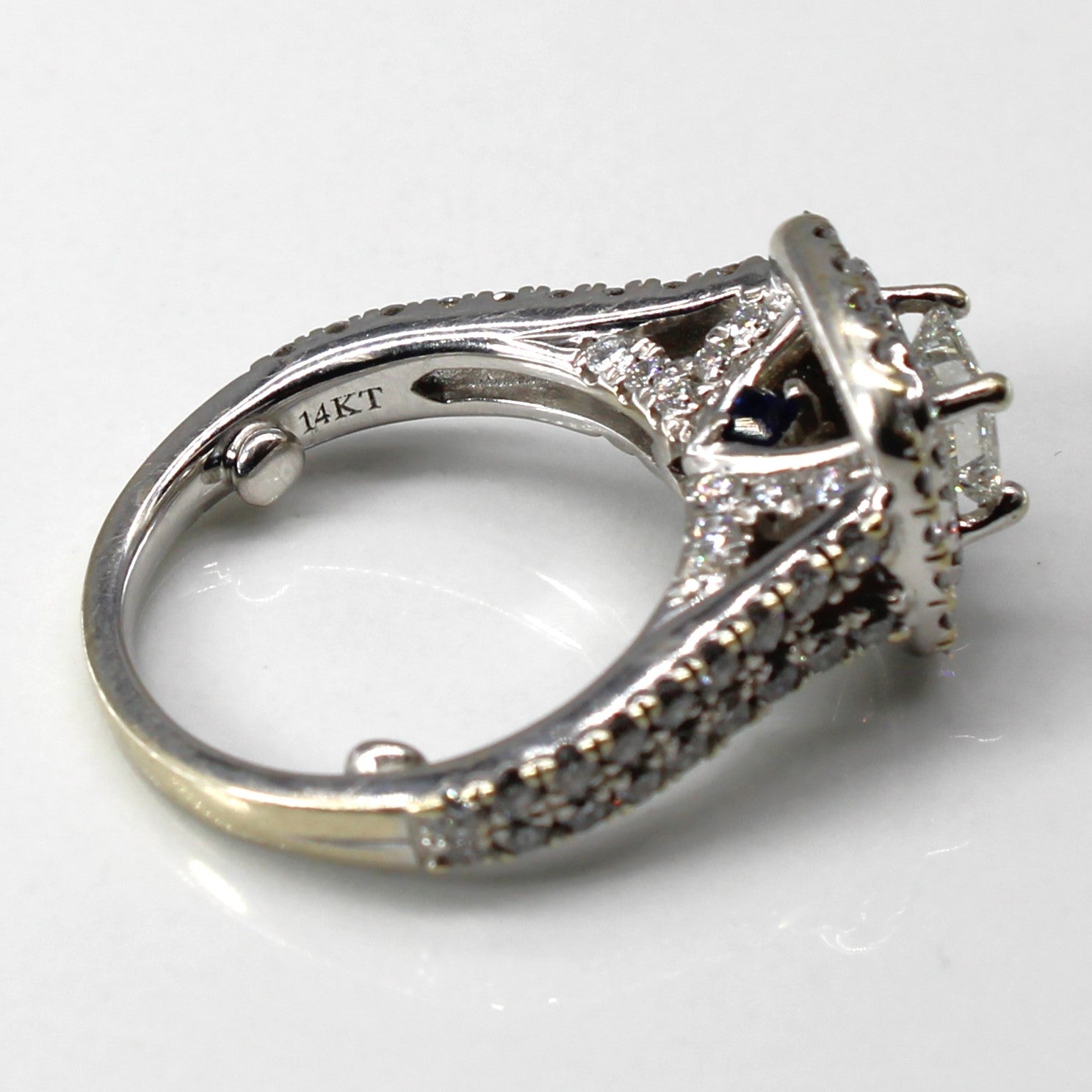 Princess Diamond Halo Engagement Ring | 1.44ctw | SZ 3.25 |