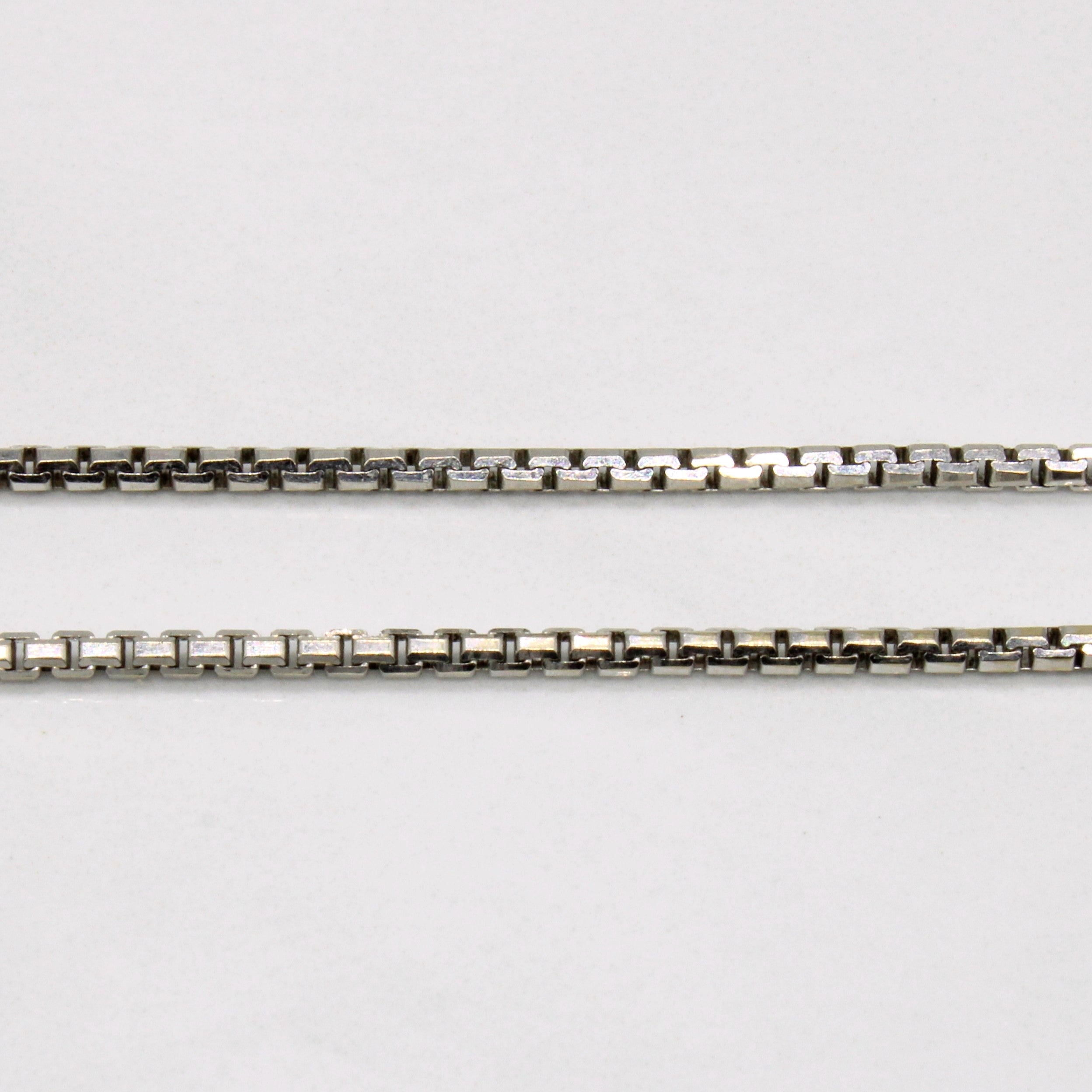 18k White Gold Box Link Chain | 20" |