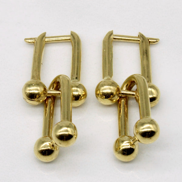 'Tiffany Inspired' 18k Yellow Gold Earrings