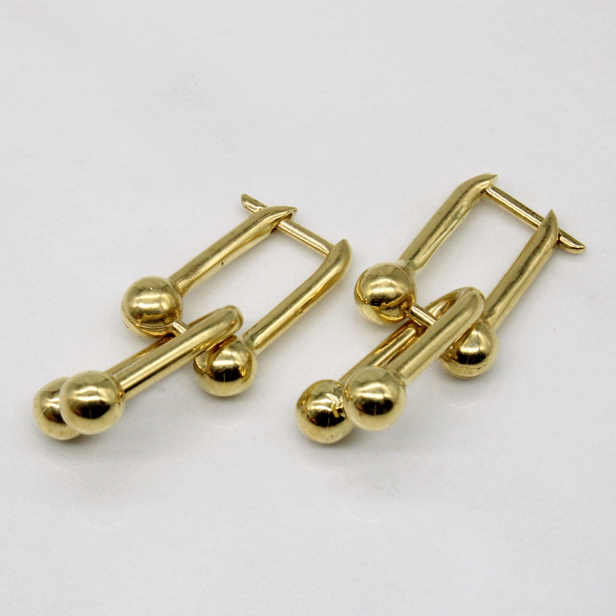 'Tiffany Inspired' 18k Yellow Gold Earrings