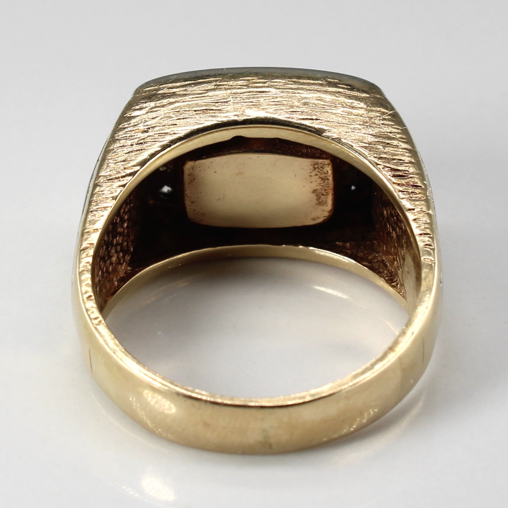 Diamond Solid Gold Textured Ring | 1.15ctw | SZ 10.75 |