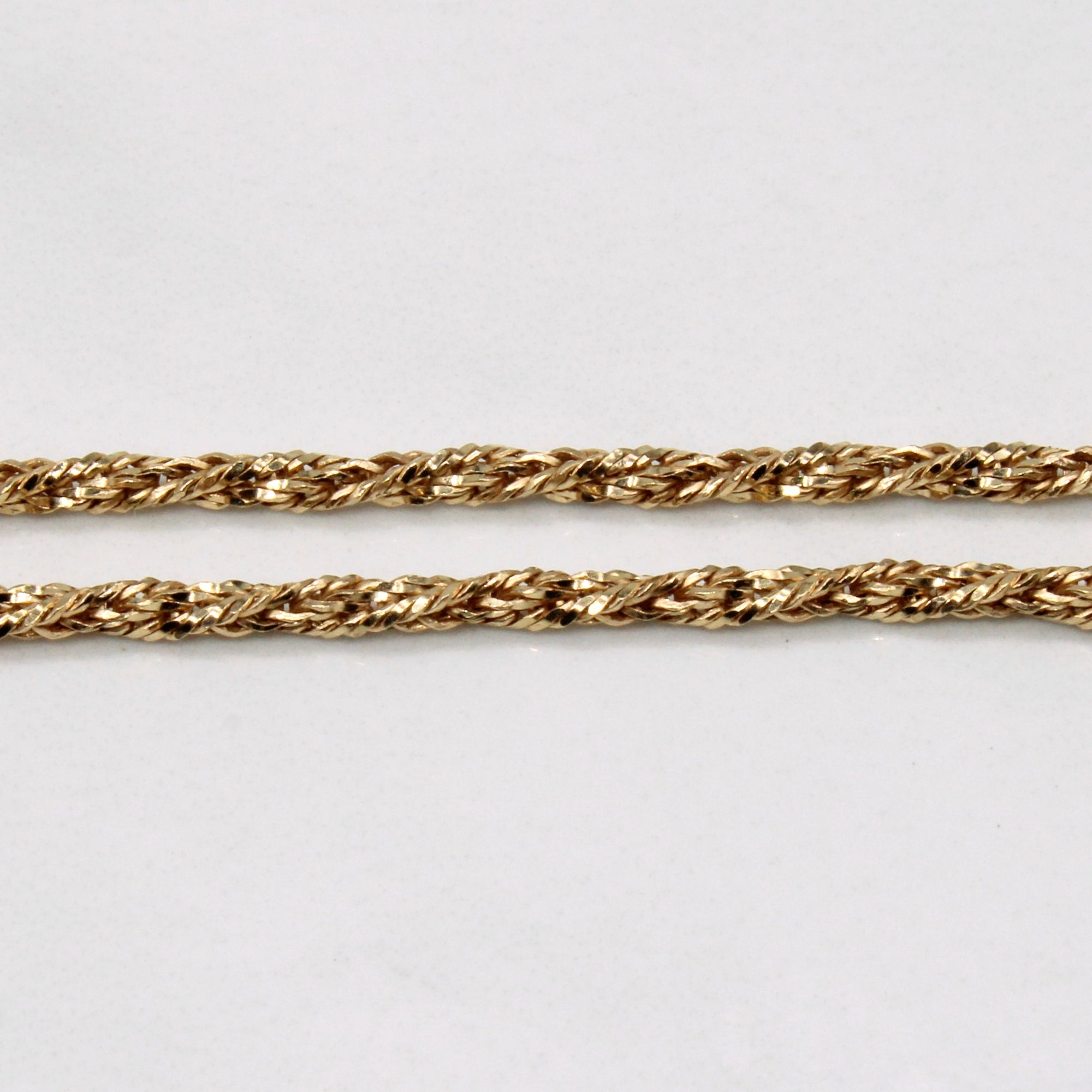 10k Yellow Gold Rope Chain Bracelet | 7.25