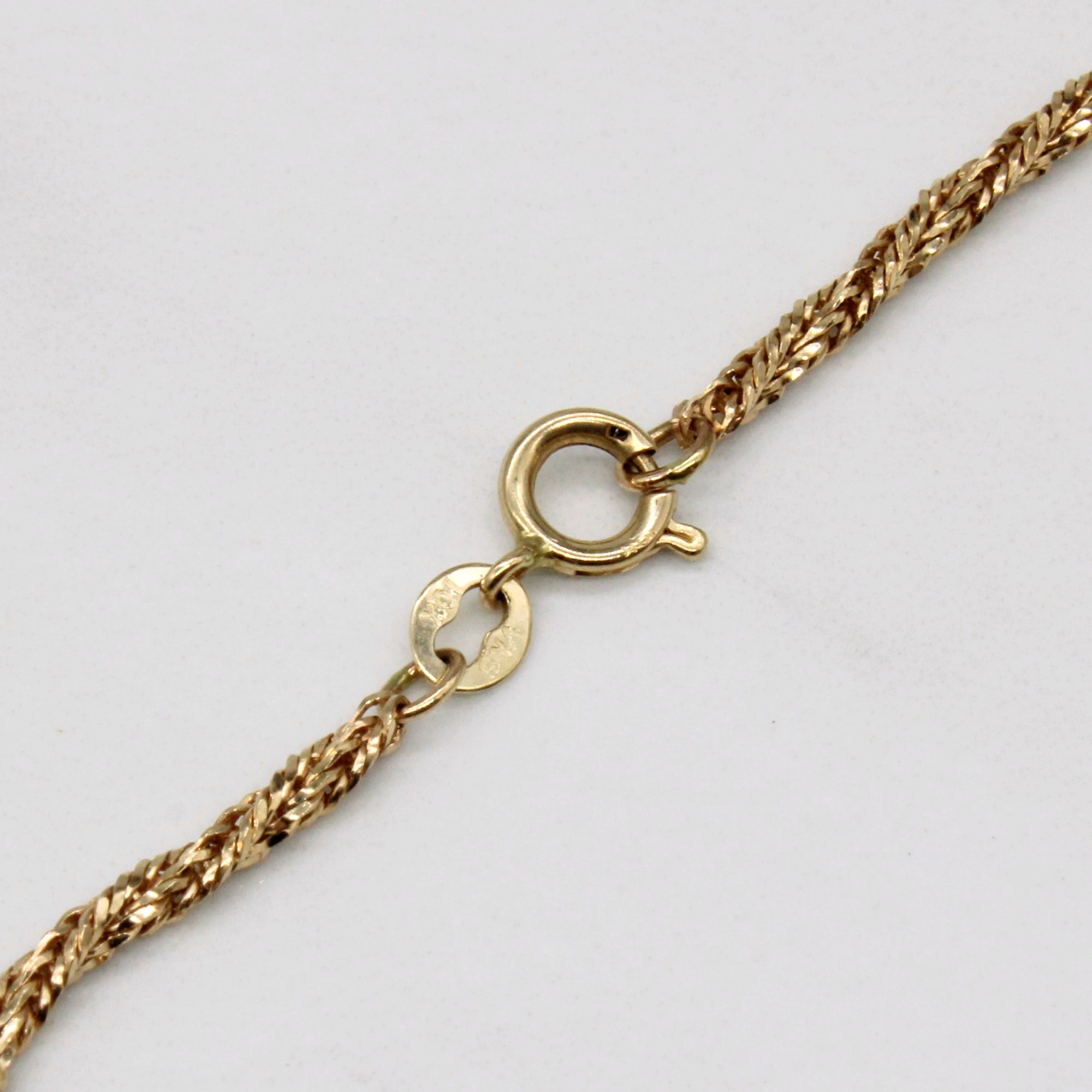 10k Yellow Gold Rope Chain Bracelet | 7.25