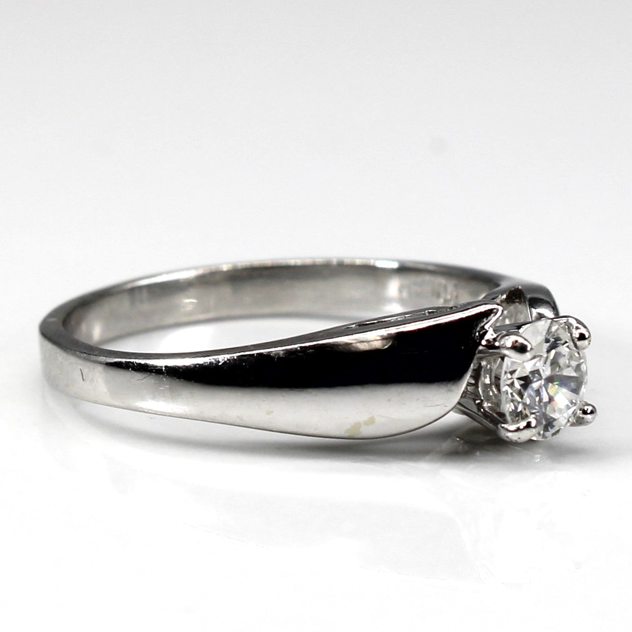 Solitaire Diamond White Gold Ring | 0.27ct | SZ 7 |