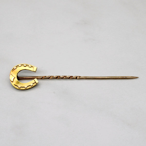 10k/18k Yellow Gold Horseshoe Pin