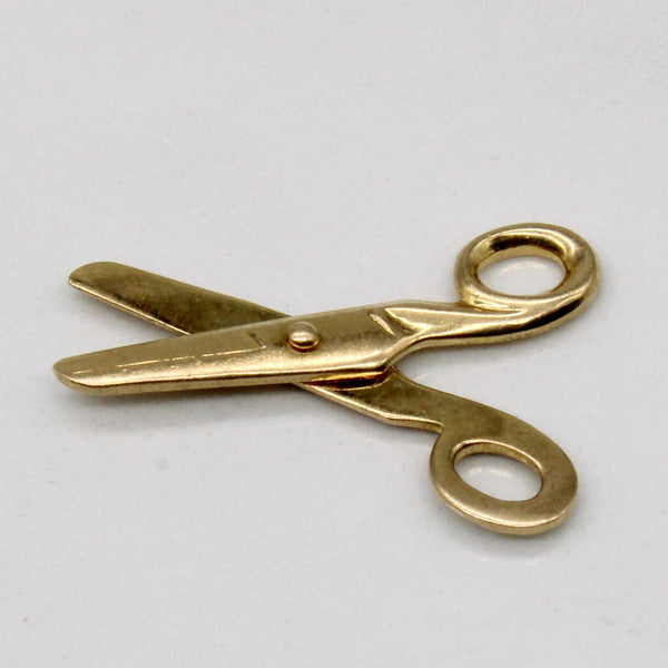 14k Yellow Gold Scissors Charm