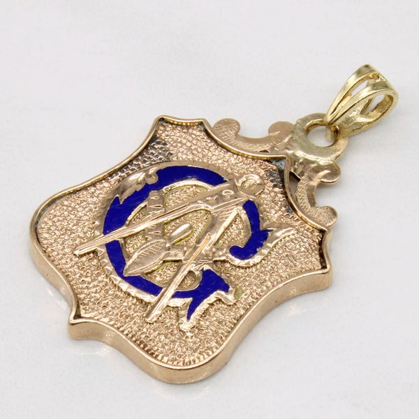 10k Yellow Gold Free Masons Crest Pendant