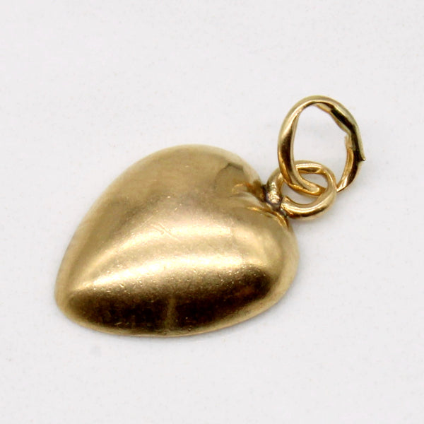 18k Yellow Gold Heart Charm