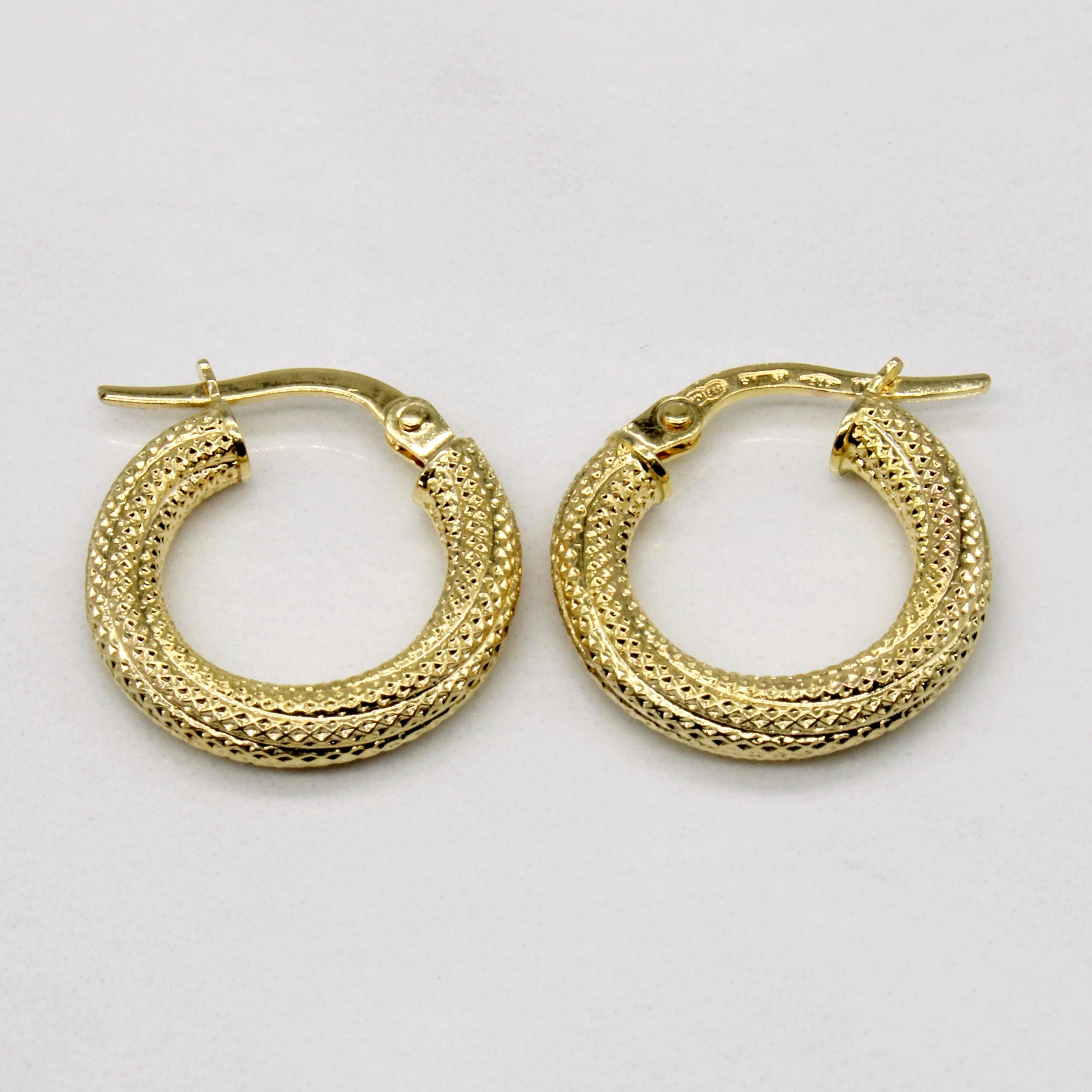 14k Yellow Gold Hoop Earrings – 100 Ways