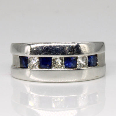 Sapphire & Diamond Channel Set Ring | 0.40ctw, 0.30ctw | SZ 4.25 |