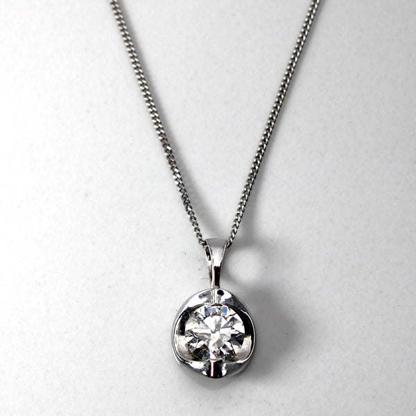 Tension Set Diamond Pendant Necklace | 0.50ct | 17