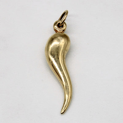 10k Yellow Gold Cornicello Charm