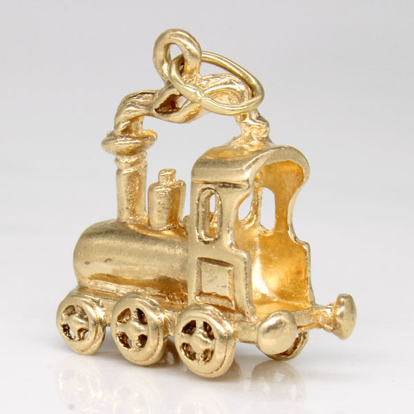 10k Yellow Gold Train Charm