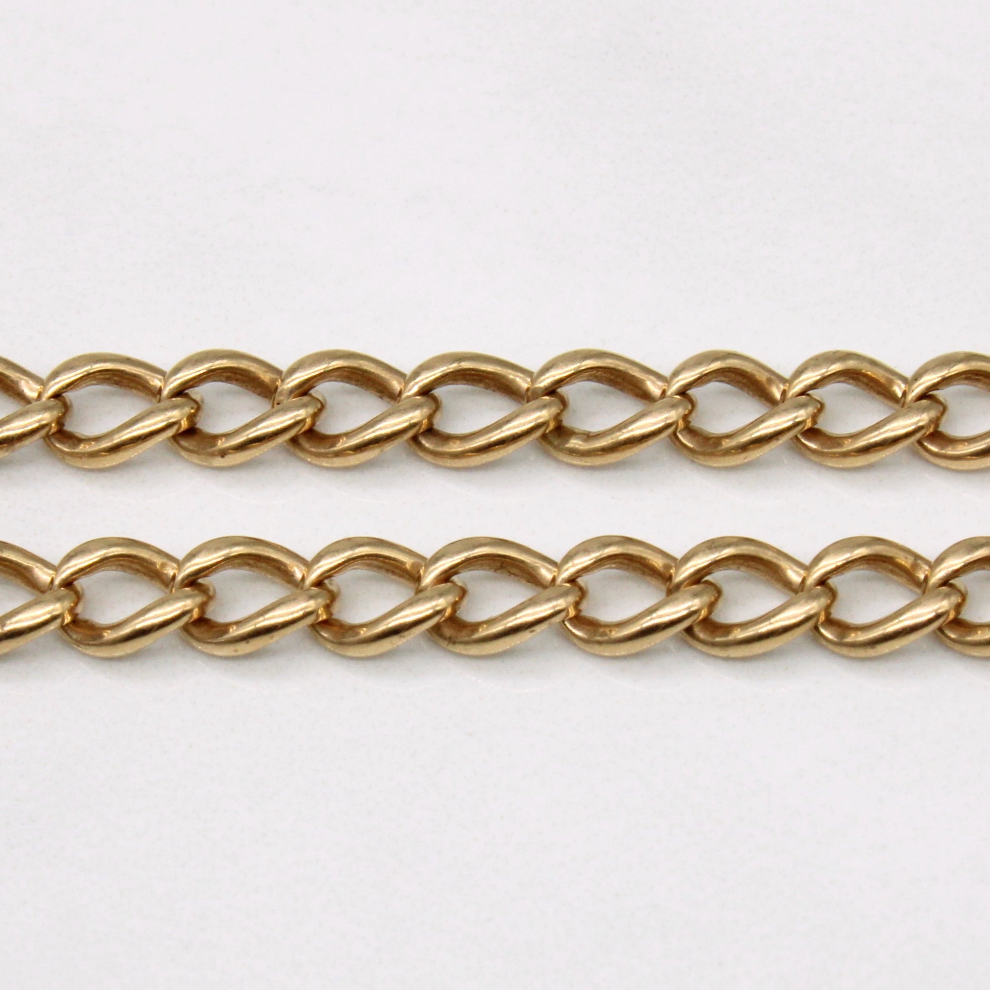 14k Gold & Sterling Silver Watch Chain | 16