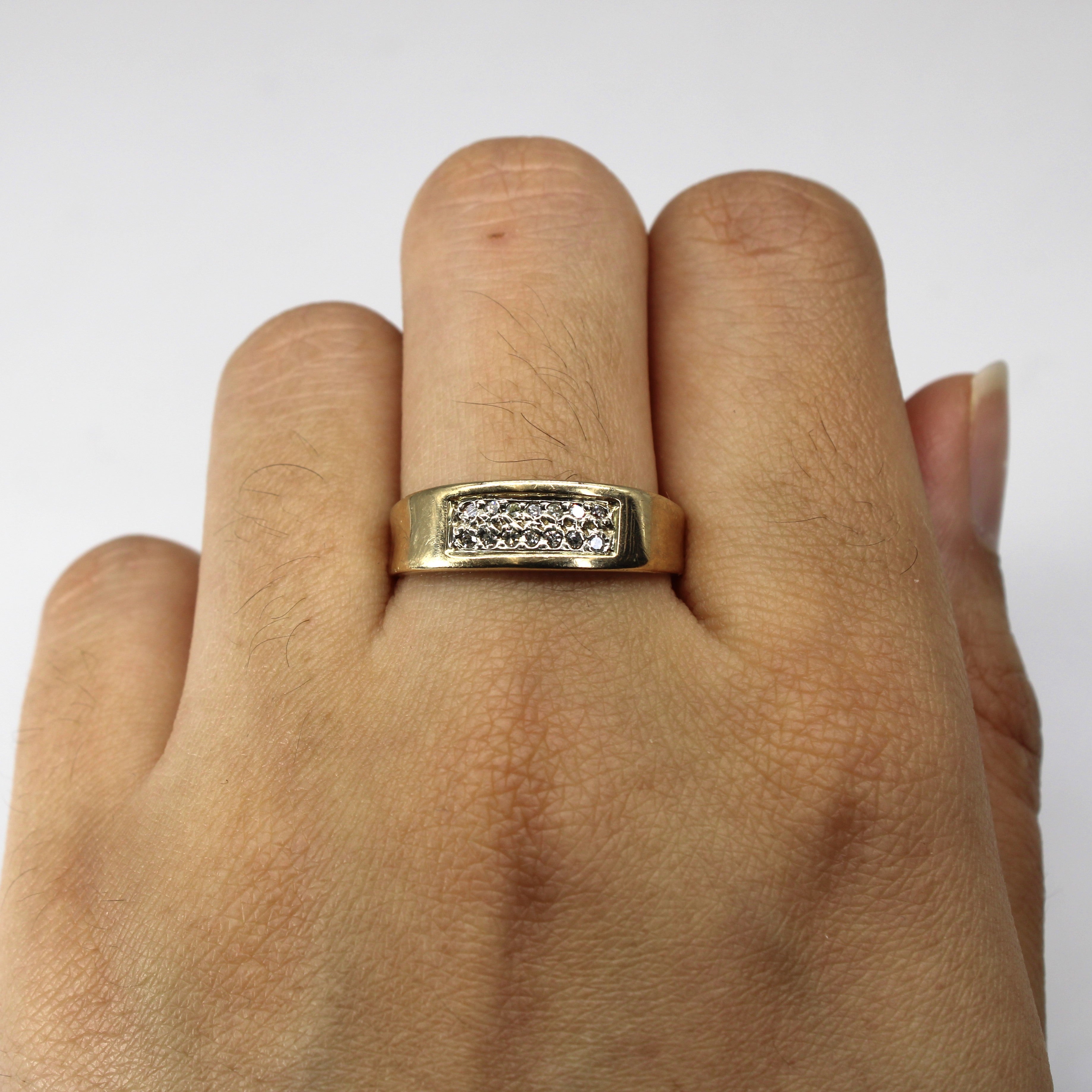 Bague sertie de diamants en grappe | 0,14 ct | Taille 10 | 