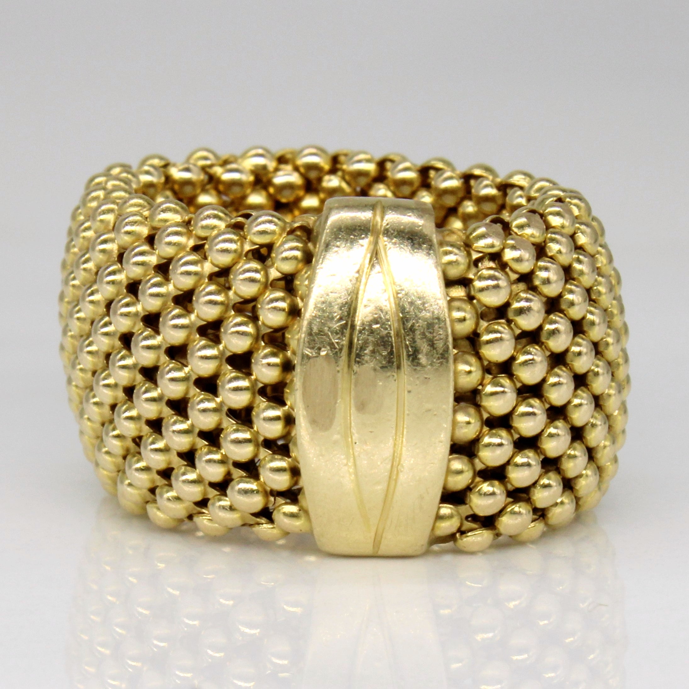 Bague en or jaune 14 carats | Taille 6,5 | 