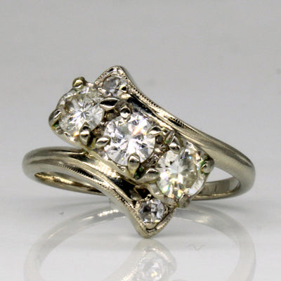 Diamond Waterfall Engagement Ring | 0.82ctw | SZ 6.5 |