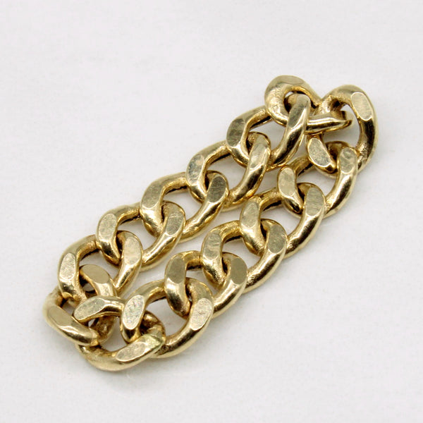14k Yellow Gold Curb Link Chain Ring | SZ 6 |