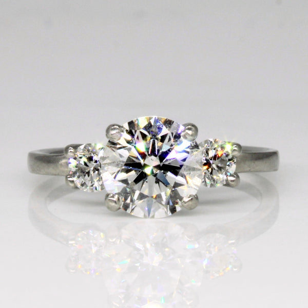 Three Stone GIA Certified Diamond Engagement Ring | 1.60ctw SI1 G Ex | SZ 5 |