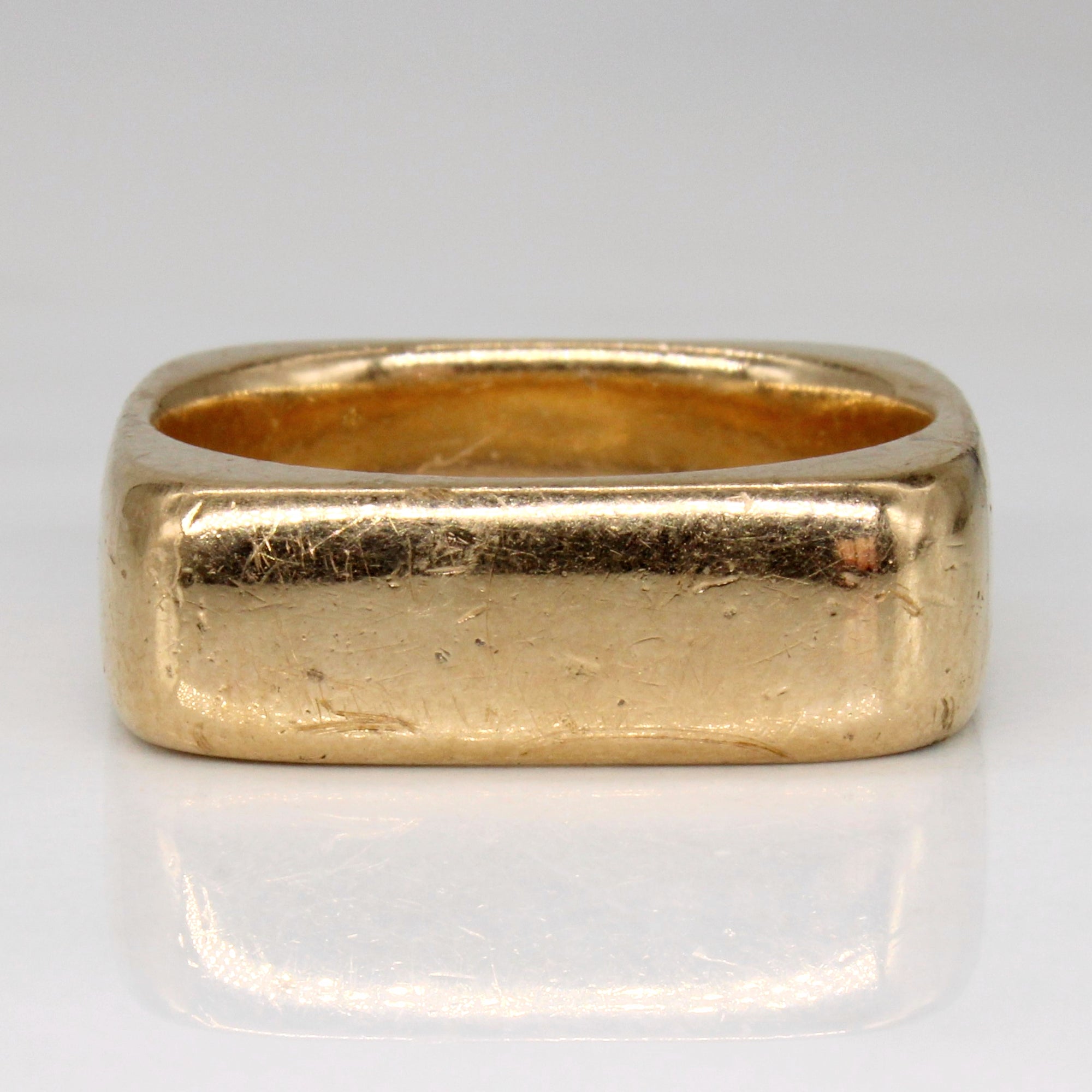 10k Yellow Gold Soft Square Ring | SZ 9.75 |