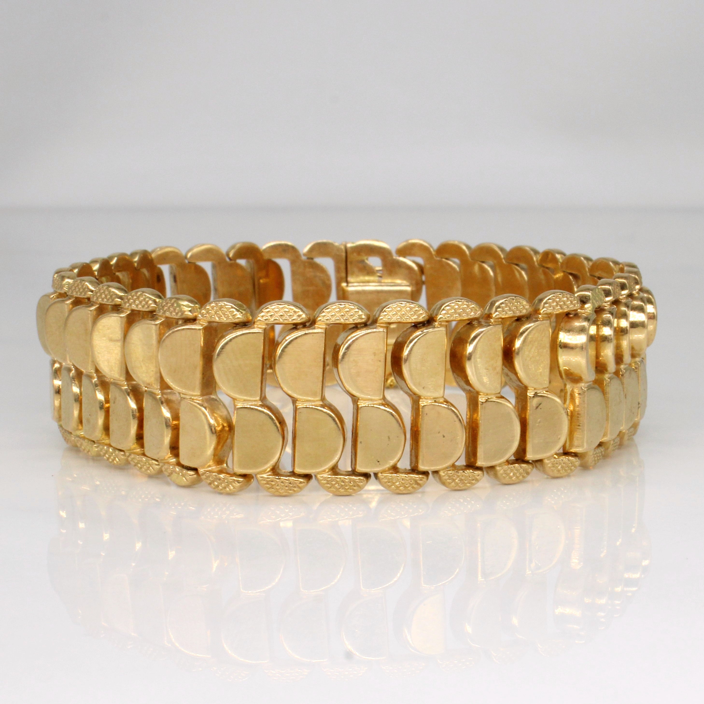 Vintage Italian 18k Yellow Gold Bracelet | 7.5" |