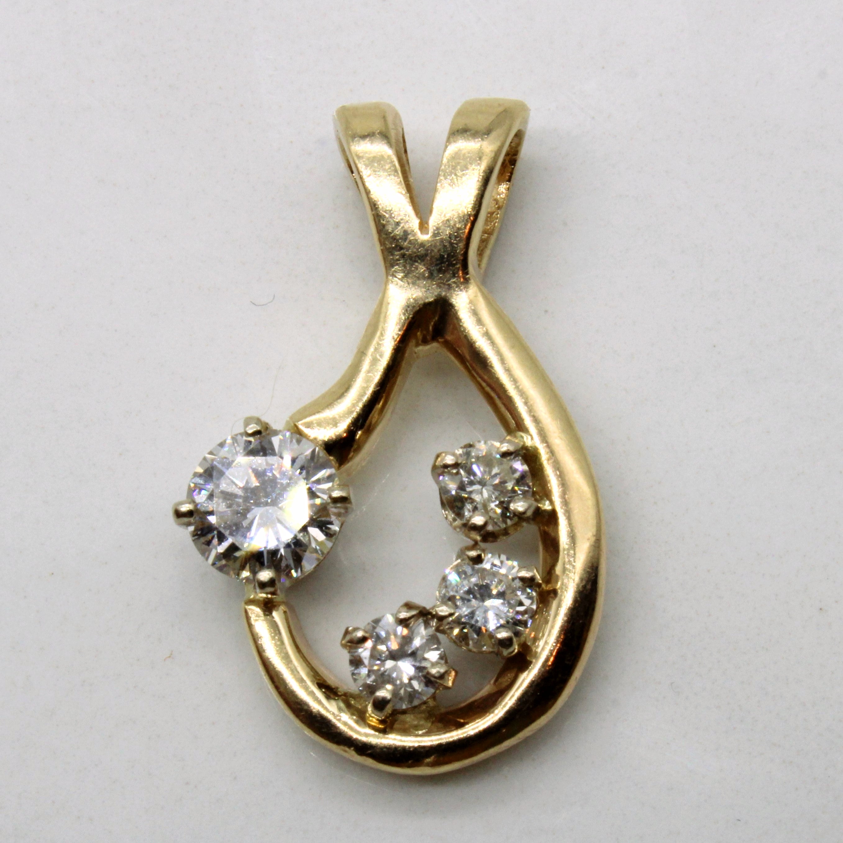 Diamond Abstract Pendant | 0.84ctw |