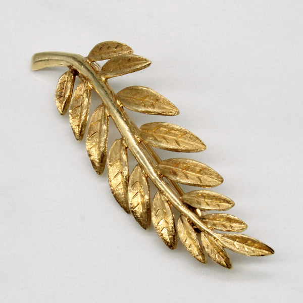 14k Yellow Gold Branch Brooch