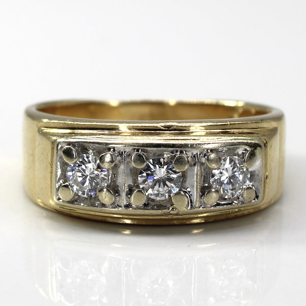 Three Stone Diamond Ring | 0.54ctw | SZ 10 |