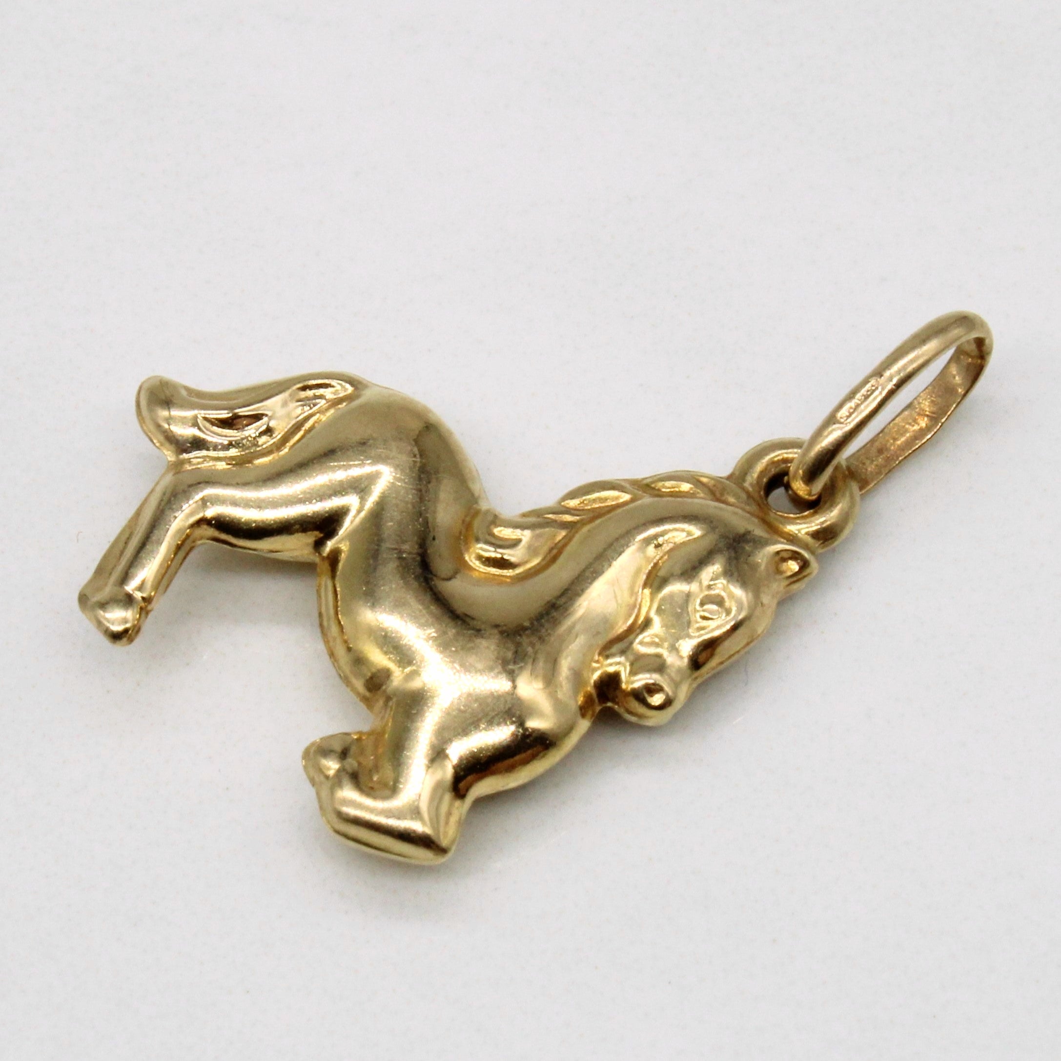 10k Yellow Gold Horse Charm