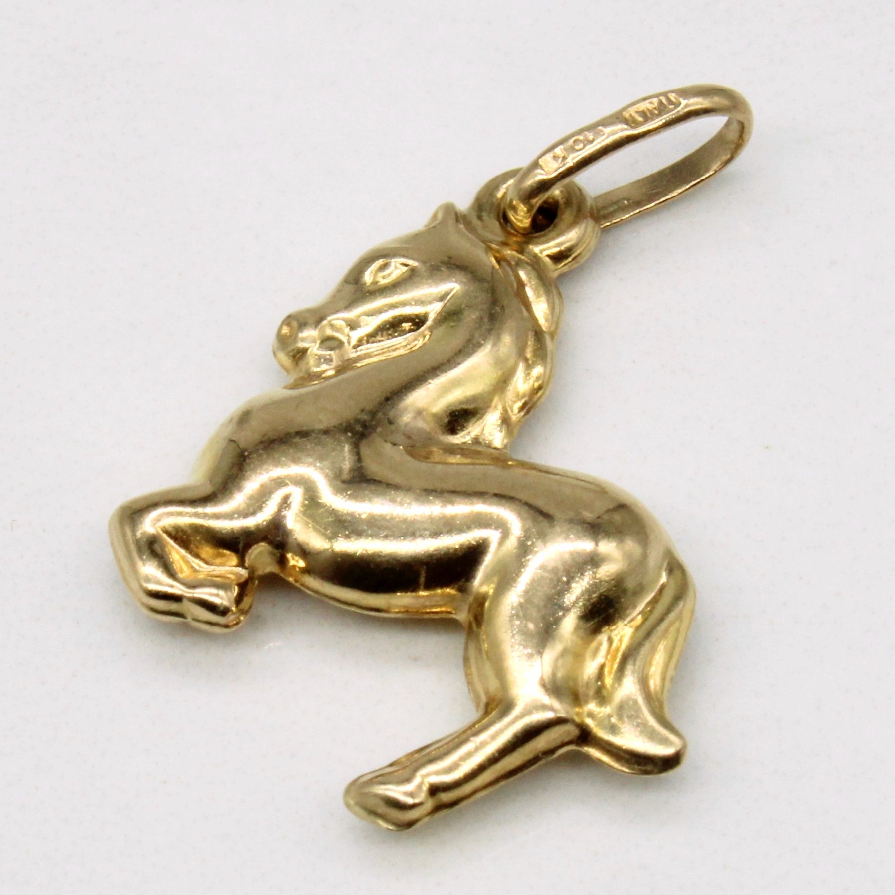 10k Yellow Gold Horse Charm